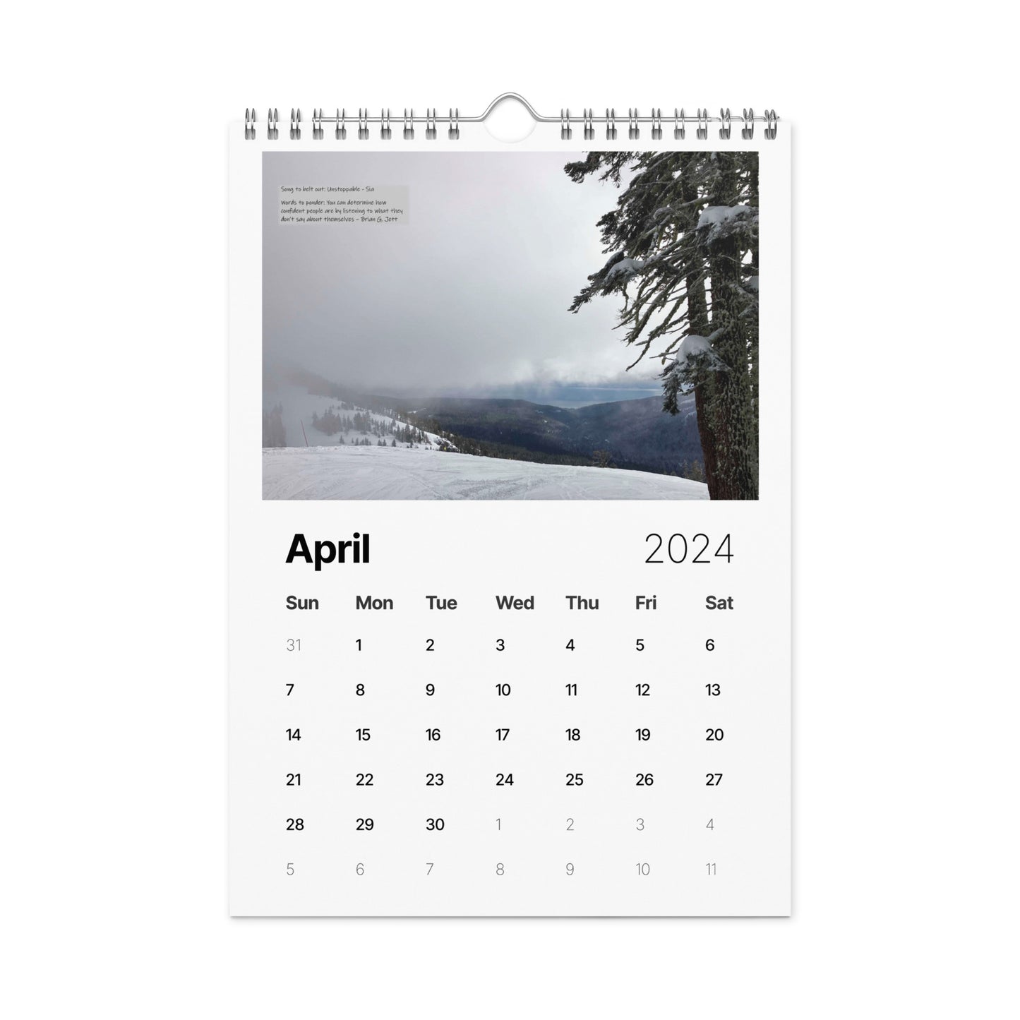 Truckee Calendar (2024) A Year of Love