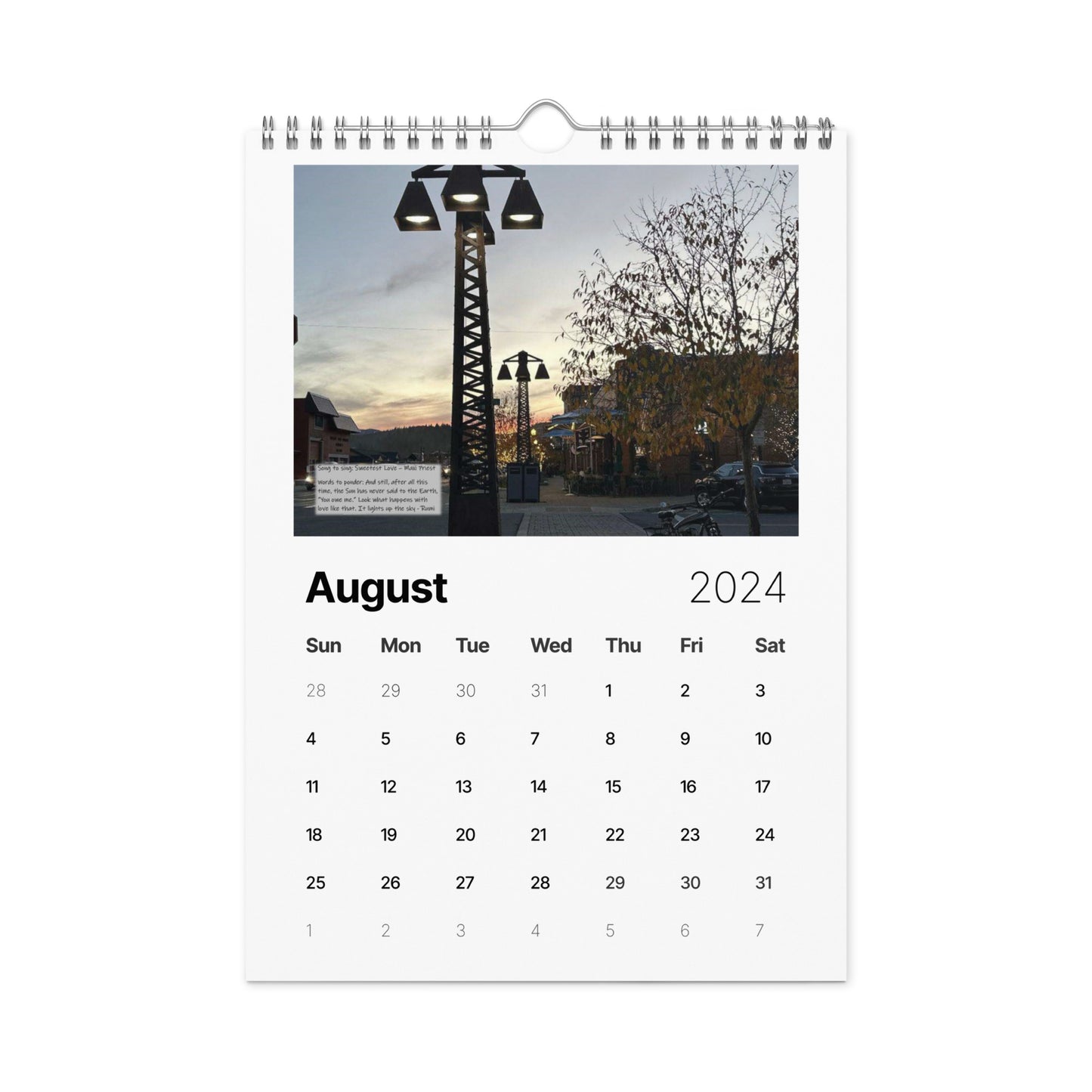 Truckee Calendar (2024) A Year of Love