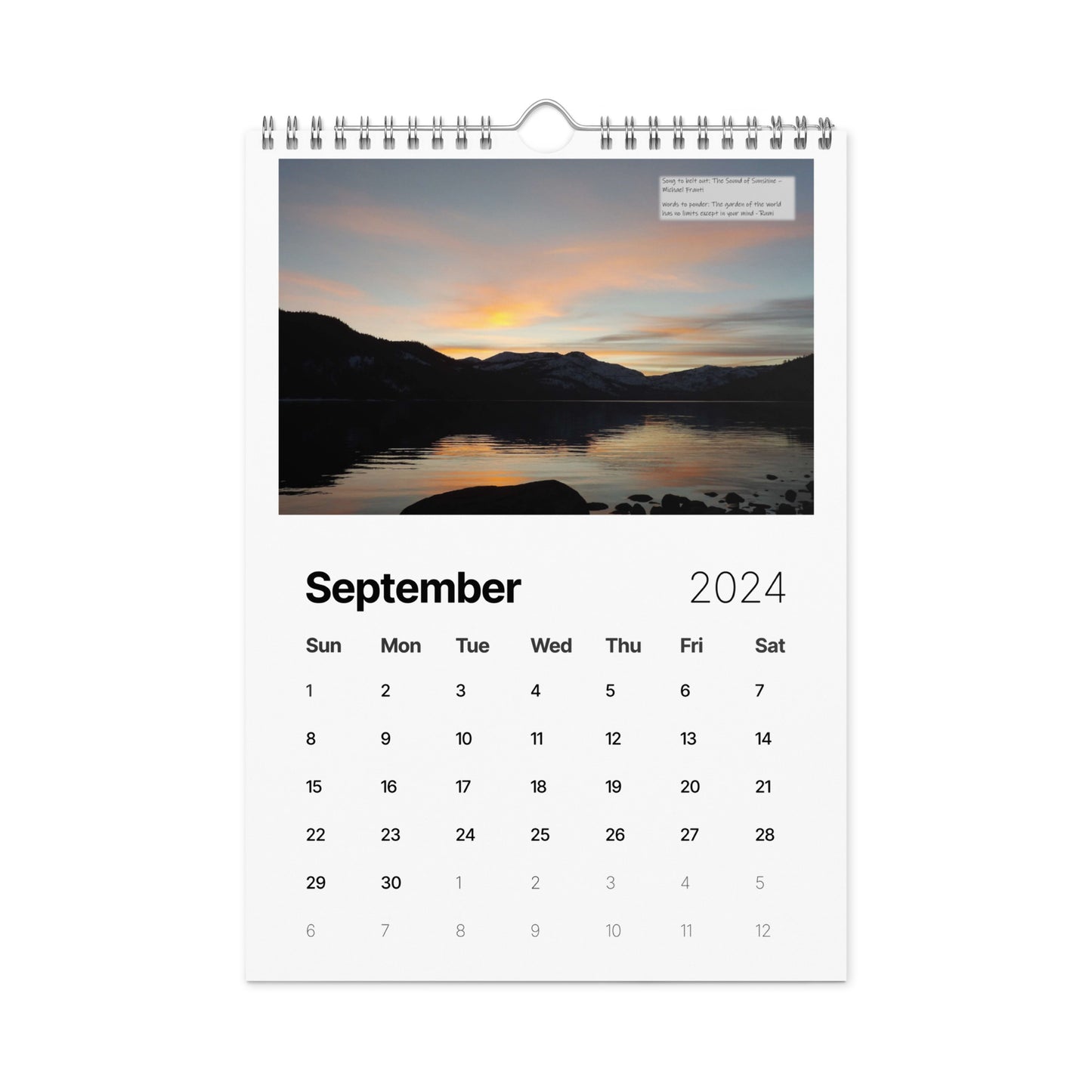 Truckee Calendar (2024) A Year of Love