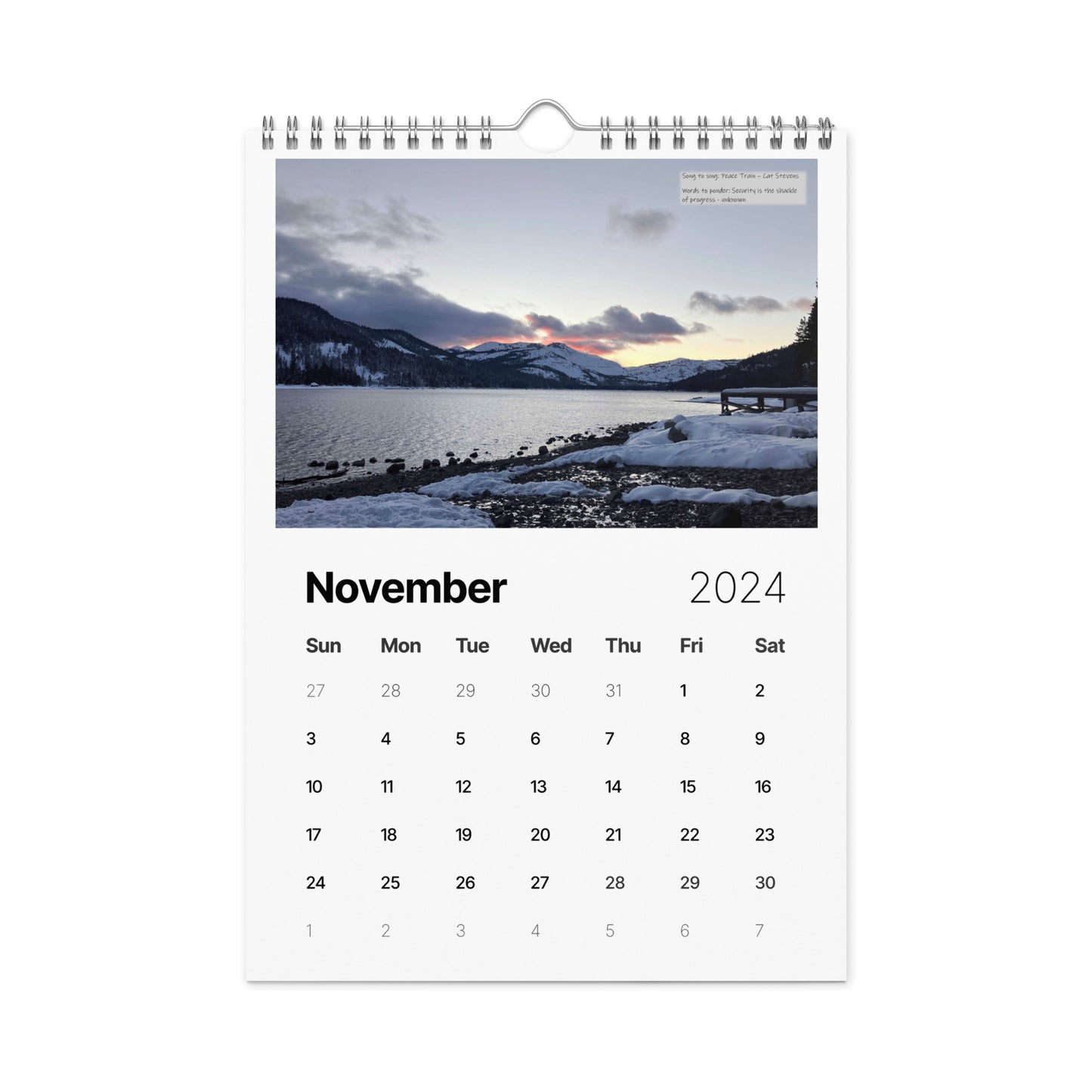 Truckee Calendar (2024) A Year of Love