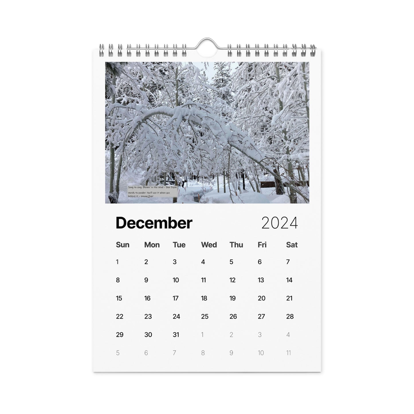 Truckee Calendar (2024) A Year of Love